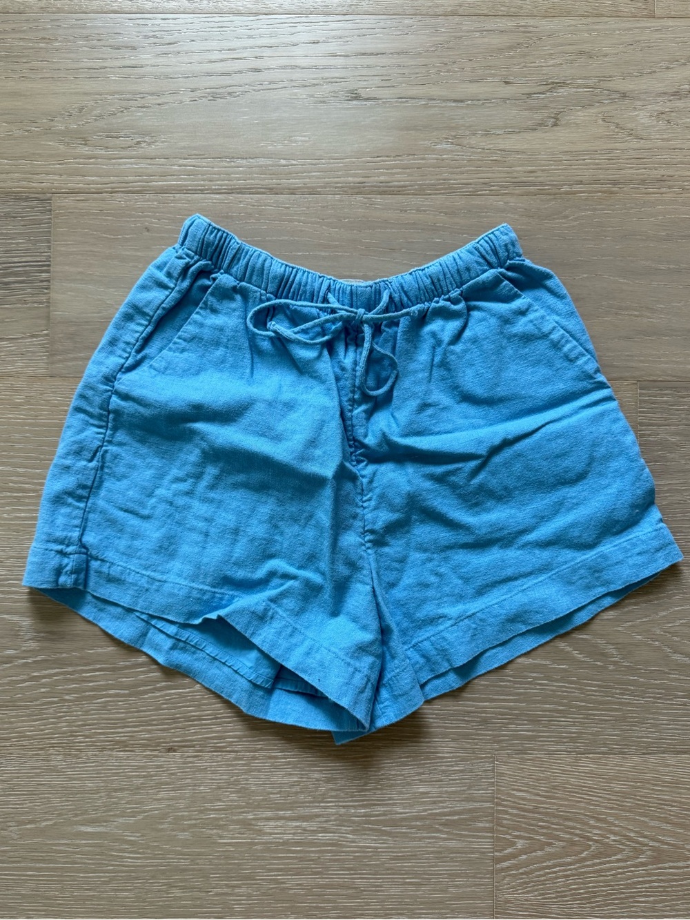 Abercrombie & Fitch Blue Linen Shorts